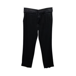 Haider Ackermann Waistband Stitch Pants in Black Cotton